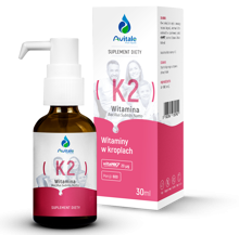 Miniaturka artykułu - AVITALE witamina K2 20 &micro;g - 30 ml