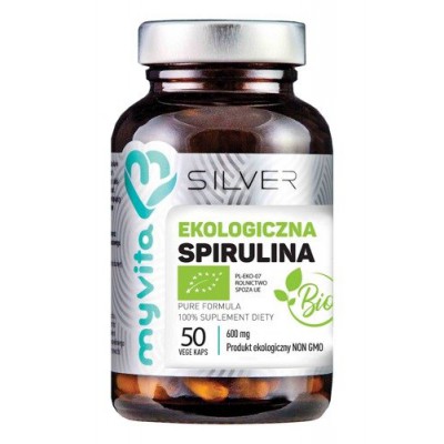 Miniaturka artykułu - MyVita SILVER Spirulina BIO - 50 kapsułek