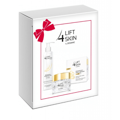 Miniaturka artykułu - Lift4Skin krem - żelazko wygładzające na dzień, 50ml + Żel micelarny pielęgnujący rzęsy, 250ml