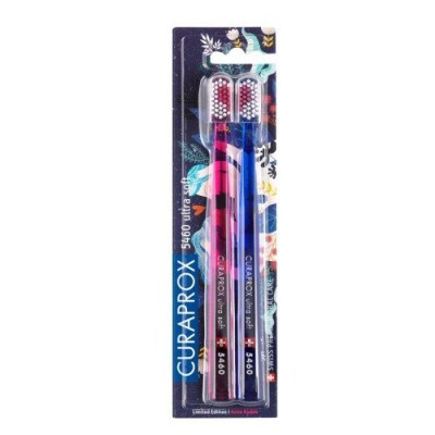 Miniaturka artykułu - CURAPROX CS 5460 Ultra soft LOVE szczoteczka do zęb&oacute;w - 2 sztuki
