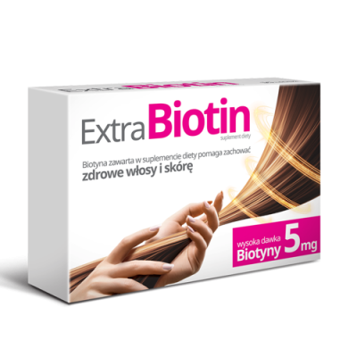 Miniaturka artykułu - ExtraBiotin 5mg - 30 tabletek