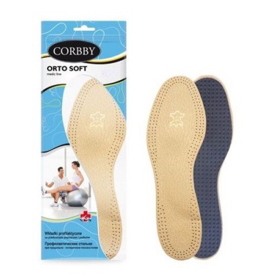 Miniaturka artykułu - CORBBY ORTO SOFT Wkładki sk&oacute;rzane z pelotą roz.36