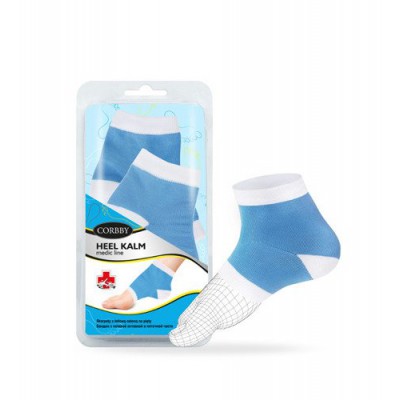 Miniaturka artykułu - Corbby Heel Kalm Skarpety z żelową osłoną na pięty - 1 para