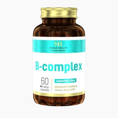 Miniaturka artykułu - Noble Health B-complex - 60 wege-kapsułek