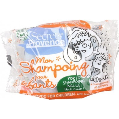 Miniaturka artykułu - Secrets de Provence szampon w kostce DLA DZIECI + haczyk - 85g