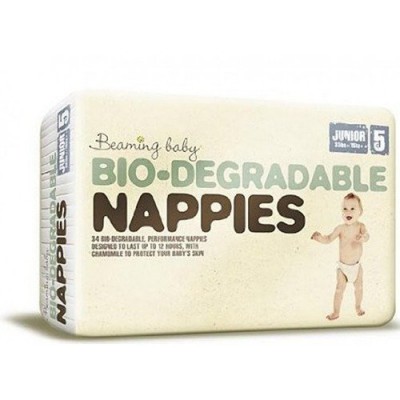 Miniaturka artykułu - BEAMING BABY Junior Nappies ekologiczne pieluszki jednorazowe 15+ kg - 31 szt.