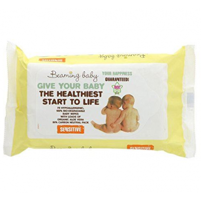 Miniaturka artykułu - Beaming Baby Baby Wipes Sensitive 72 szt.