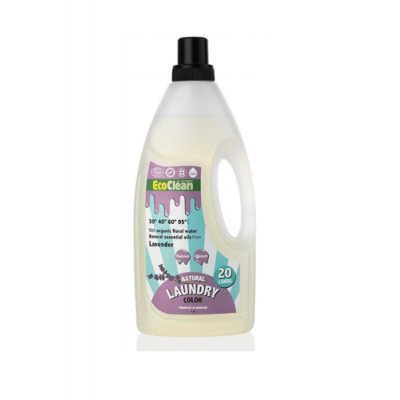 Miniaturka artykułu - ECO CLEAN Lawendowy płyn do prania tkanin białych i kolorowych - 1500 ml
