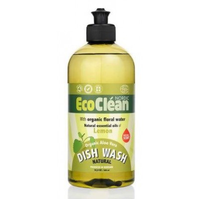 Miniaturka artykułu - ECO CLEAN cytrynowy płyn do naczyń - 500ml