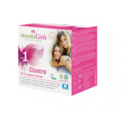 Miniaturka artykułu - MASMI GIRLS wkładki higieniczne - 12szt.