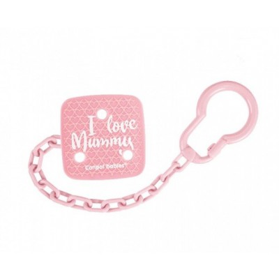 Miniaturka artykułu - CANPOL BABIES Łańcuszek do smoczka - I Love Mummy r&oacute;żowy 2/434