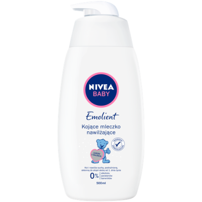 Miniaturka artykułu - NIVEA Baby Emolient Kojące mleczko nawilżające, 500ml