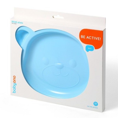 Miniaturka artykułu - BABYONO talerz bear niebieski 1073/02