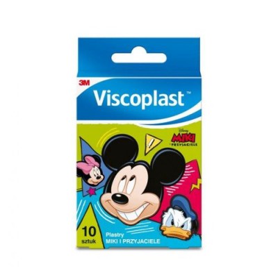 Miniaturka artykułu - VISCOPLAST Miki i Przyjaciele Plastry, 10szt
