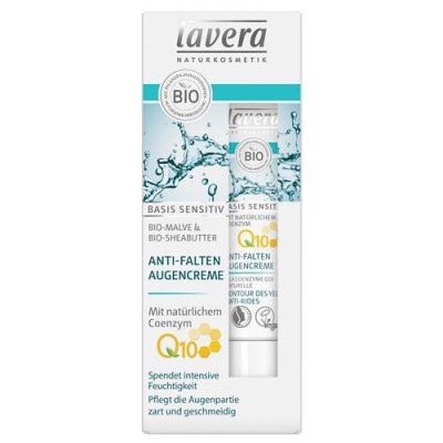 Miniaturka artykułu - Lavera Krem pod oczy z koenzymem Q10 z bio-malwą i bio-masłem shea, 15ml