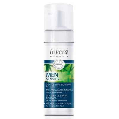 Miniaturka artykułu - Lavera Men Sensitiv Łagodna pianka do golenia z wyciagiem z bio-bambusa i bio-aloesu, 150ml