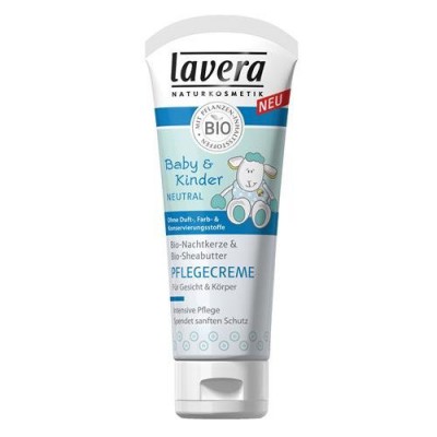 Miniaturka artykułu - Lavera Krem pielęgnacyjny dla dzieci i niemowląt z bio-wiesiołkiem i masłem shea, 75ml