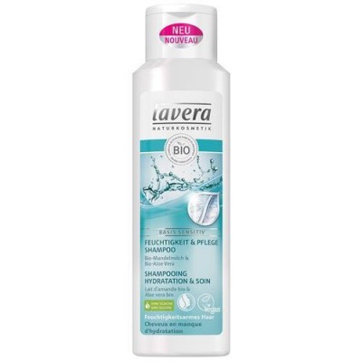 Miniaturka artykułu - Lavera Szampon nawilżający do włos&oacute;w wymagających nawilżenia z bio-mleczka migdałowego, 250ml