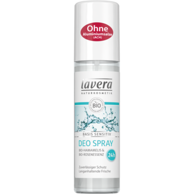 Miniaturka artykułu - Lavera Dezodorant w sprayu z bio oczarem i bio r&oacute;żą, 75ml