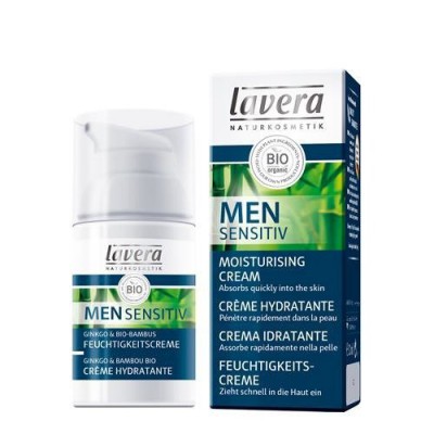 Miniaturka artykułu - Lavera Men Sensitiv Krem nawilżający z wyciągiem z bio-miłorzębu i bio-bambusa, 30ml