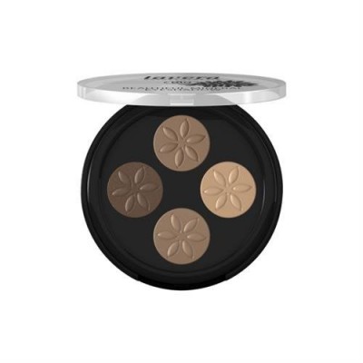 Miniaturka artykułu - Lavera Cienie do powiek Quattro 02 kremowe Cappuccino 4x0,8 g