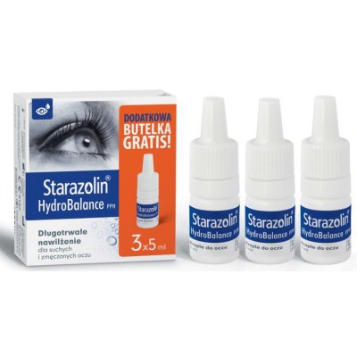 Miniaturka artykułu - Starazolin HydroBalance PPH krople do oczu 3 x 5ml