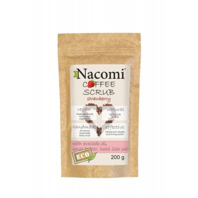 Miniaturka artykułu - NACOMI Peeling do ciała suchy truskawka, 200g