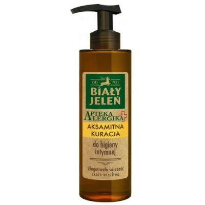 Miniaturka artykułu - BIAŁY JELEŃ APTEKA ALERGIKA, aksamitna kuracja do higieny intymnej, 200ml