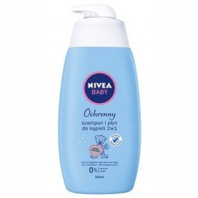 Miniaturka artykułu -  NIVEA Baby Ochronny, łagodny szampon i płyn do kąpieli 2w1, 500ml