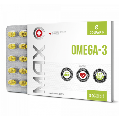 Miniaturka artykułu - Colfarm Max Omega 3, 30 kaps.