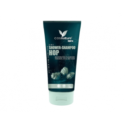 Miniaturka artykułu - Cosnature Men Szampon i żel pod prysznic szyszka chmielu, 200 ml