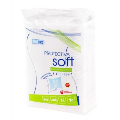 Miniaturka artykułu - Podkłady higieniczne PROTECTIVA SOFT 60x90 cm, 30 sztuk
