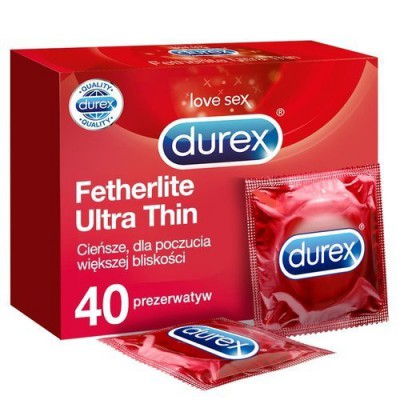 Miniaturka artykułu - DUREX Prezerwatywy Fetherlite Ultra Thin, 40 sztuk