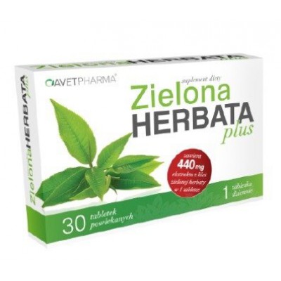 Miniaturka artykułu - Zielona herbata plus, 30 tabletek powlekanych