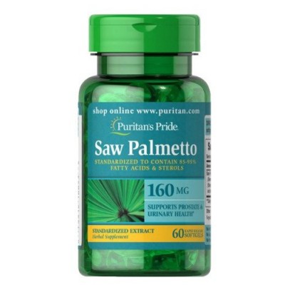Miniaturka artykułu - Puritan's Pride Saw Palmetto 160mg, 60 kapsułek