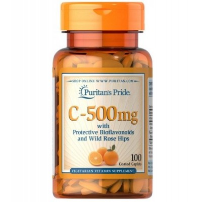 Miniaturka artykułu - Puritan's Pride C-500mg, 100 kapsułek