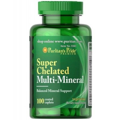 Miniaturka artykułu - Puritan's Pride Super Multi Minerały Chelatowane, 100 kapsułek