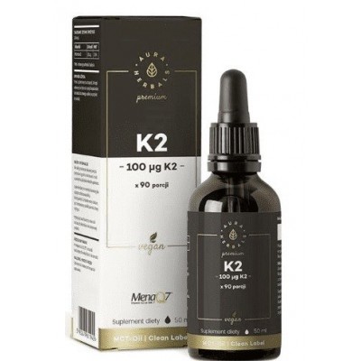 Witamina K2 MenaQ7 Premium Vegan krople, 50ml