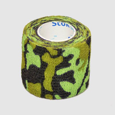 Stokban Bandaż elastyczny samoprzylepny zielony wz&oacute;r moro, 5cm x 4,5m