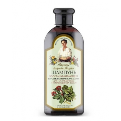 Miniaturka artykułu - Babuszka Agafia Szampon rewitalizujący do włos&oacute;w zniszczonych, 350 ml