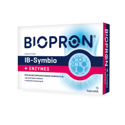 Miniaturka artykułu - Biopron IB-Symbio + Enzymes, 15kaps.
