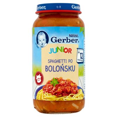 Miniaturka artykułu - GERBER Junior spaghetti po bolońsku, 250g