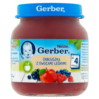 Miniaturka artykułu - GERBER Jabłuszka z owocami leśnymi, 125g