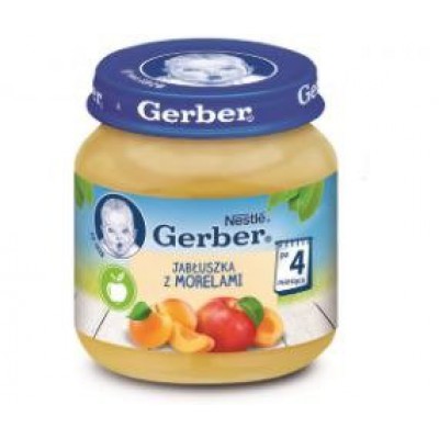 Miniaturka artykułu - GERBER Jabłuszka z morelami, 125g