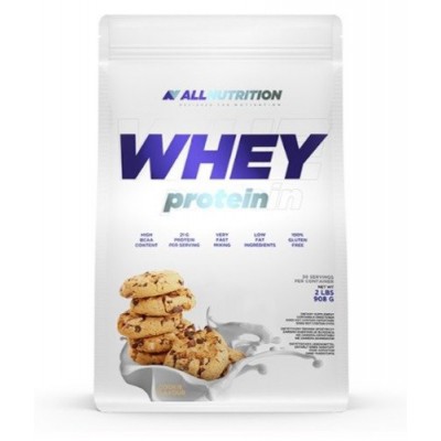 Miniaturka artykułu - Allnutrition Whey Protein Cookies białko o smaku ciasteczkowym, 908g