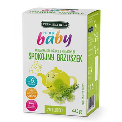Miniaturka artykułu - Herbi Baby Herbatka spokojny brzuszek, 20 sasz.