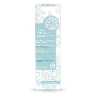 Miniaturka artykułu - NATURA SIBERIKA Nawilżająco-balansujący krem na dzień z soforą japońską, 50ml