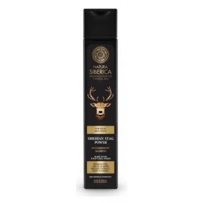 Miniaturka artykułu - Natura Siberica Men Siberian Stag Power Szampon przeciwłupieżowy dla mężczyzn, 250ml