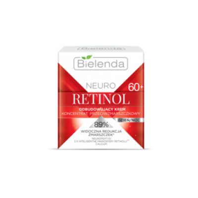 Miniaturka artykułu - BIELENDA Neuro Retinol Krem-koncentrat odbudowujący przeciwzmarszczkowy na dzień i noc 60+, 50ml