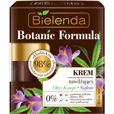 Miniaturka artykułu - BOTANIC FORMULA Krem nawilżający dzień i noc Olej z Konopi + Szafran, 50ml